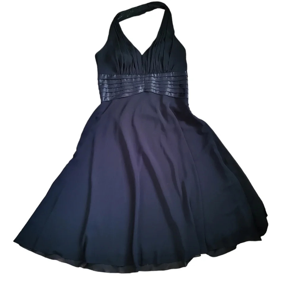 💕Liz Claiborne‎ little black halter dress Womens Size 8